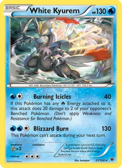 White Kyurem card from Fates Collide, number 21/124