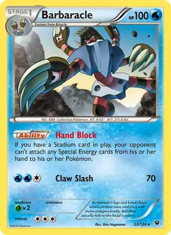 Barbaracle card from Fates Collide, number 23/124