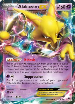 Alakazam EX card from Fates Collide, number 25/124