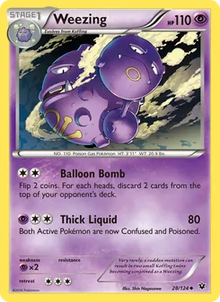 Weezing card from Fates Collide, number 28/124