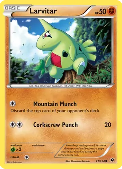 Larvitar card from Fates Collide, number 41/124