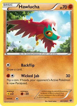 Hawlucha card from Fates Collide, number 48/124