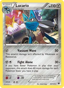 Lucario card from Fates Collide, number 63/124