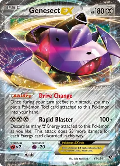 Genesect EX card from Fates Collide, number 64/124