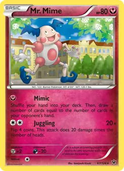 Mr. Mime card from Fates Collide, number 67/124