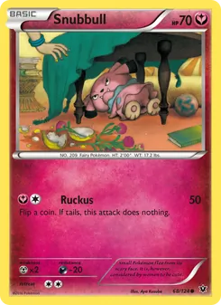 Snubbull card from Fates Collide, number 68/124