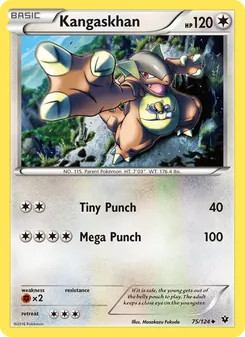 Kangaskhan card from Fates Collide, number 75/124