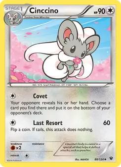 Cinccino card from Fates Collide, number 88/124