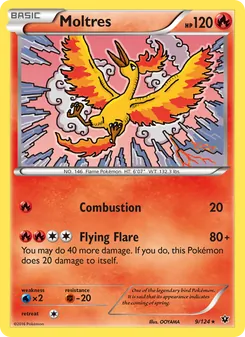 Moltres card from Fates Collide, number 9/124