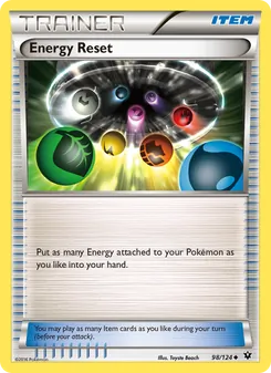 Energy Reset card from Fates Collide, number 98/124
