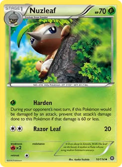 Nuzleaf card from Steam Siege, number 10/114