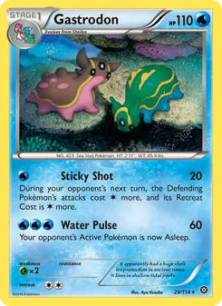 Gastrodon card from Steam Siege, number 29/114