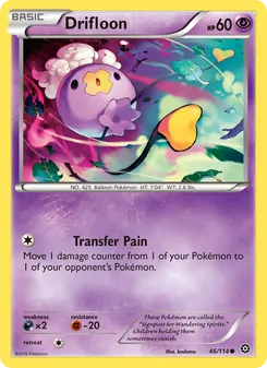 Drifloon card from Steam Siege, number 46/114