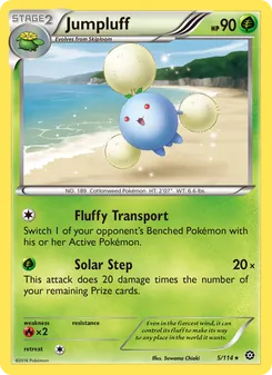 Jumpluff card from Steam Siege, number 5/114