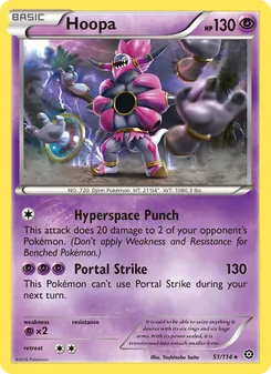 Hoopa card from Steam Siege, number 51/114