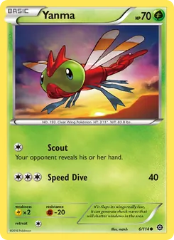 Yanma card from Steam Siege, number 6/114