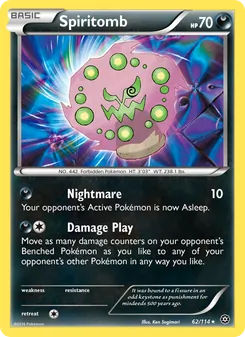 Spiritomb card from Steam Siege, number 62/114