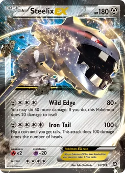 Steelix EX card from Steam Siege, number 67/114