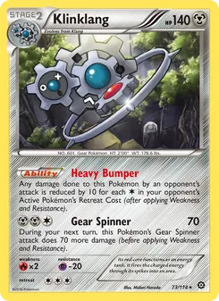 Klinklang card from Steam Siege, number 73/114