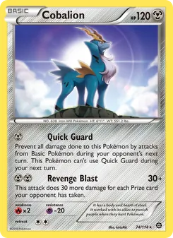 Cobalion card from Steam Siege, number 74/114
