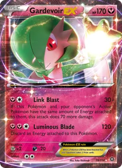 Gardevoir EX card from Steam Siege, number 78/114