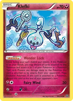 Klefki card from Steam Siege, number 80/114