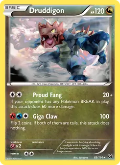 Druddigon card from Steam Siege, number 83/114