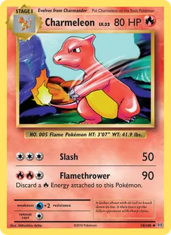 Charmeleon card from Evolutions, number 10/108