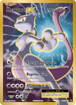 Mewtwo EX card from Evolutions, number 103/108