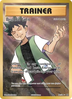 Brock's Grit card from Evolutions, number 107/108