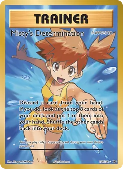 Misty's Determination card from Evolutions, number 108/108