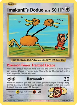 Imakuni?'s Doduo card from Evolutions, number 112/108