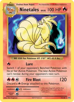 Ninetales card from Evolutions, number 15/108