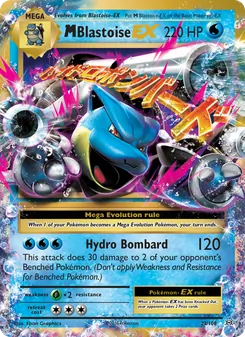 M Blastoise EX card from Evolutions, number 22/108