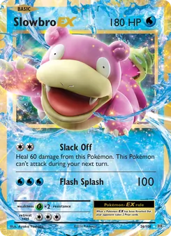 Slowbro EX card from Evolutions, number 26/108