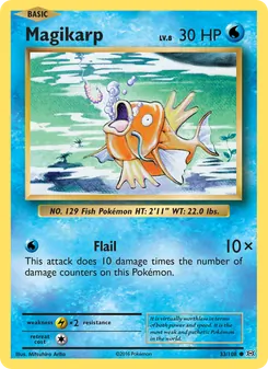 Magikarp card from Evolutions, number 33/108