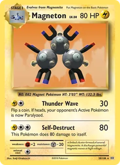 Magneton card from Evolutions, number 38/108