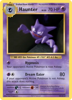 Haunter card from Evolutions, number 48/108
