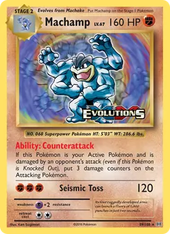 Machamp card from Evolutions, number 59/108