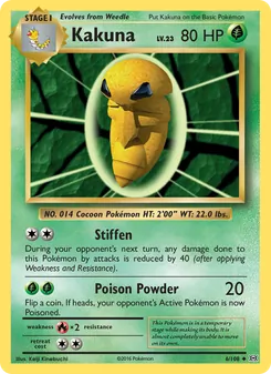 Kakuna card from Evolutions, number 6/108