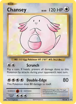 Chansey card from Evolutions, number 70/108