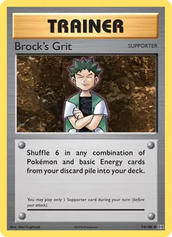 Brock's Grit card from Evolutions, number 74/108