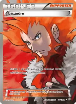 Lysandre card from Flashfire, number 104/106