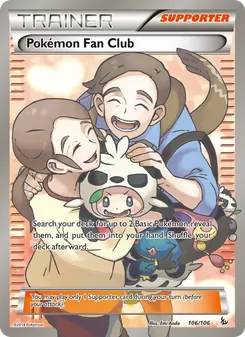 Pokémon Fan Club card from Flashfire, number 106/106
