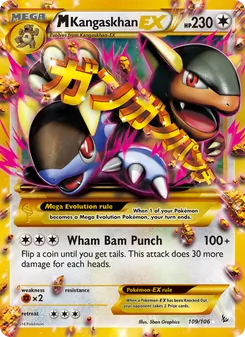 M Kangaskhan EX card from Flashfire, number 109/106