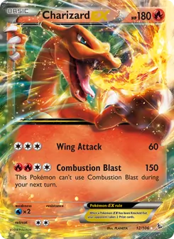 Charizard EX card from Flashfire, number 12/106