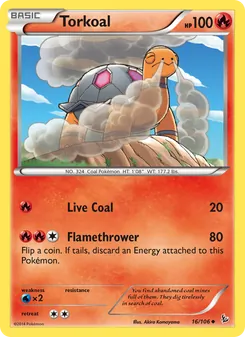 Torkoal card from Flashfire, number 16/106