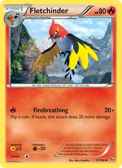Fletchinder card from Flashfire, number 17/106