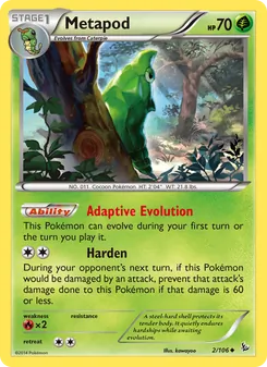 Metapod card from Flashfire, number 2/106