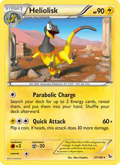 Heliolisk card from Flashfire, number 37/106